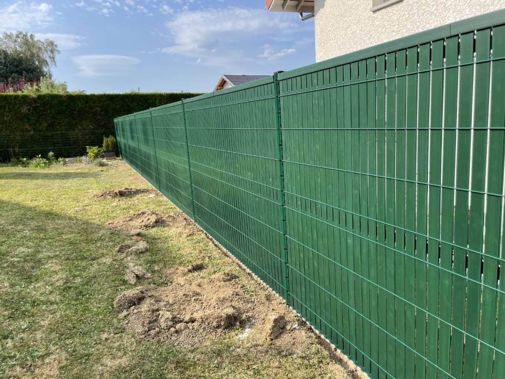 Rambarde verte grille palle